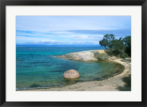 Framed Half Moon Bay, Freycinet National Park, Tasmania, Australia Print