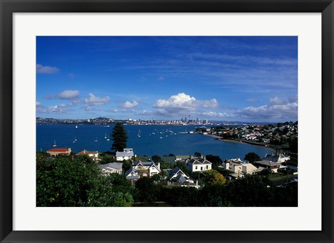 Framed Torpedo Bay, Auckland, North Island, New Zealand, Oceania Print