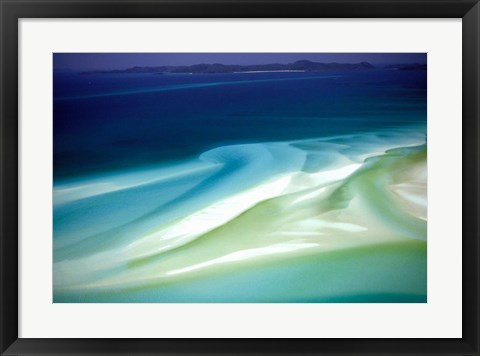 Framed Australia, Whitsunday Island, Hill Inlet, pattern Print