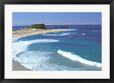 Framed Stony Point Beach, Newcastle, New South Wales, Australia Print