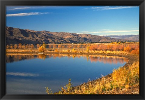 Framed Boat Harbour, Lake Dunstan, Central Otago, New Zealand Print