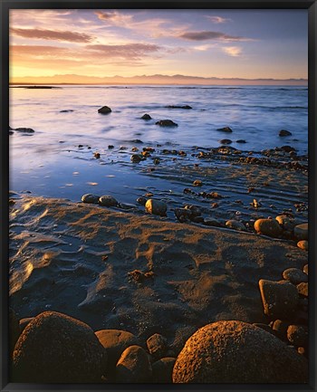 Framed Sunset, Tasman Bay, South Island, New Zealand Print