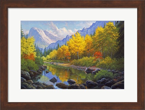 Framed Mountain Stream Print