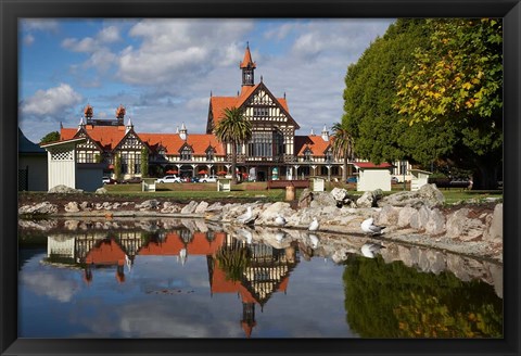 Framed Bath House, Government Gardens, Rotorua, North Island, New Zealand Print