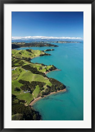 Framed Coastline, Waiheke Island, Auckland, New Zealand Print