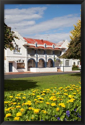 Framed National Hotel, Waikato, North Island, New Zealand Print