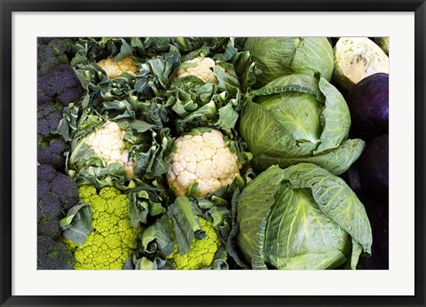 Framed Vegetable Stall, Cromwell, Central Otago, South Island, New Zealand Print