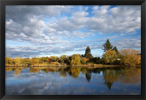 Framed Waikato River near Taupo, North Island, New Zealand Print