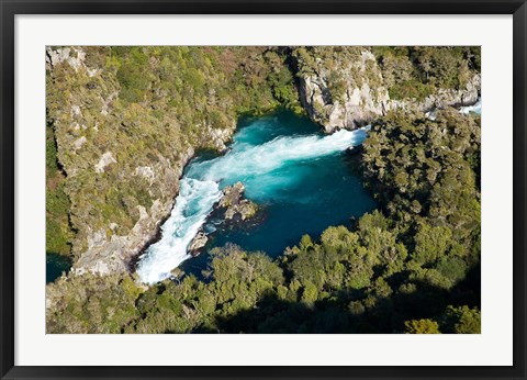 Framed Aratiatia Rapids, Waikato River, near Taupo, North Island, New Zealand Print