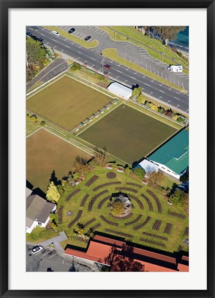 Framed Gardens and Bowling Greens, Taupo, North Island, New Zealand Print