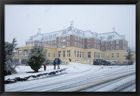 Framed Grand Chateau and Snow, Mt Ruapehu, North Island, New Zealand Print