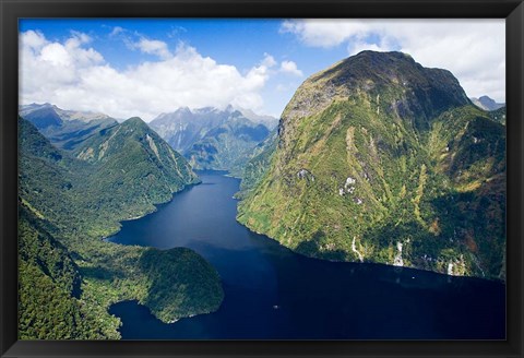 Framed Hall Arm, Doubtful Sound, Fjordland National Park, South Island, New Zealand Print