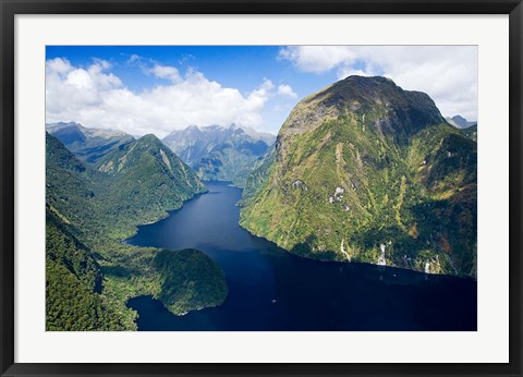 Framed Hall Arm, Doubtful Sound, Fjordland National Park, South Island, New Zealand Print