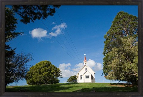 Framed Historic Gladstone Church, Wairarapa, North Island, New Zealand Print