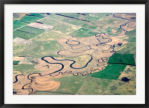 Framed Upper Taieri River, Taieri Plains, near Mosgiel, Otago, New Zealand Print