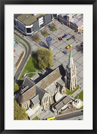 Framed Cathedral Church of Christ, Christchurch, South Island, New Zealand Print