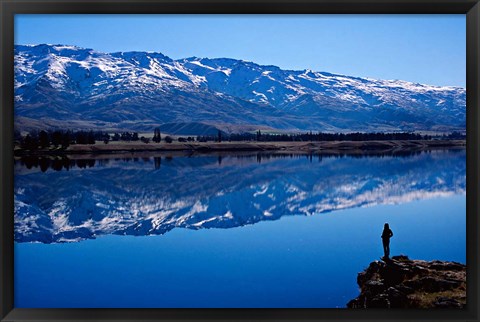 Framed Lake Dunstan and Pisa Range, Central Otago Print