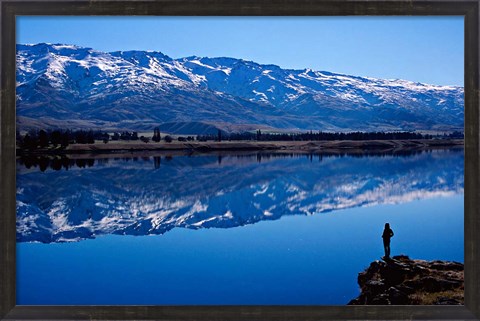 Framed Lake Dunstan and Pisa Range, Central Otago Print
