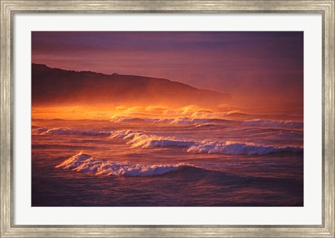 Framed St Clair Beach, Dunedin, New Zealand Print