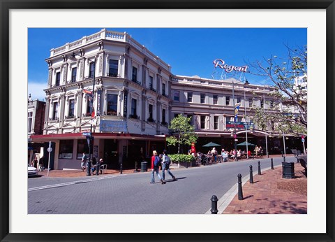 Framed Cafe and Regent Theatre, Octagon, Dunedin, New Zealand Print