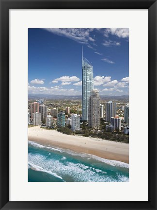 Framed Australia, Queensland, Gold Coast, City skyline Print