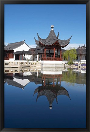 Framed Chinese Garden, Dunedin, Otago, South Island, New Zealand Print