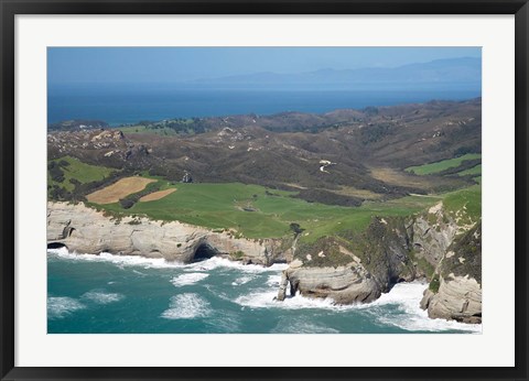 Framed Cliffs, Cape Farewell, South Island, New Zealand Print