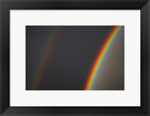 Framed Double Rainbow, Dunedin, Otago, South Island, New Zealand Print