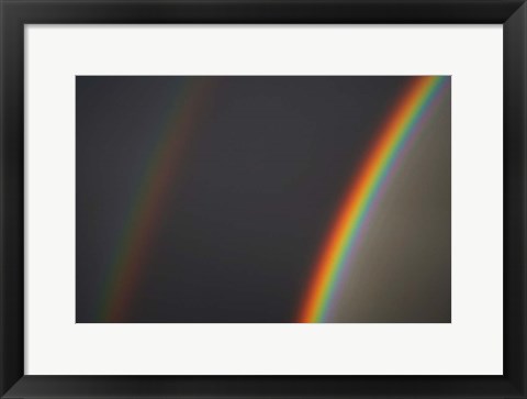 Framed Double Rainbow, Dunedin, Otago, South Island, New Zealand Print