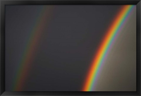 Framed Double Rainbow, Dunedin, Otago, South Island, New Zealand Print