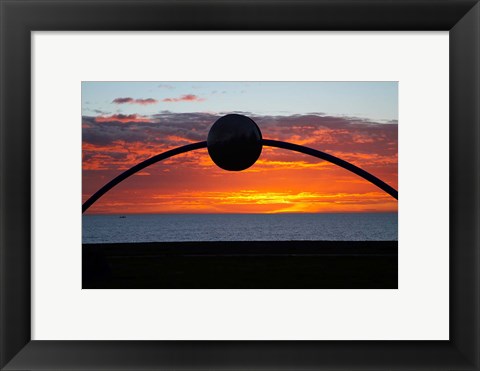 Framed Millennial Arch Ecliptic, Sunset, No Island, New Zealand Print