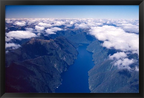 Framed New Zealand, Nancy Sound, Fiordland Print