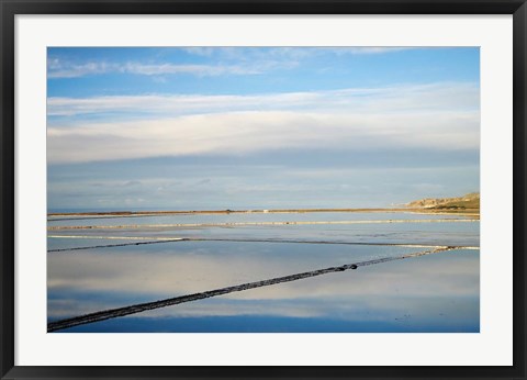 Framed New Zealand, South Isl, Evaporation Ponds, Lake Grassmere Print