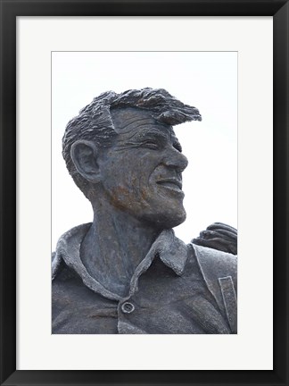 Framed Sir Edmund Hillary Statue, South Island, New Zealand Print