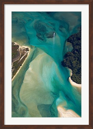 Framed Tidal Patterns, Awaroa Inlet, South Island, New Zealand Print