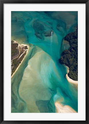 Framed Tidal Patterns, Awaroa Inlet, South Island, New Zealand Print