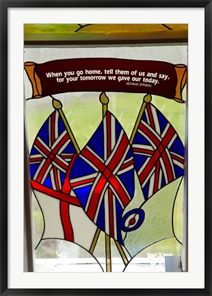 Framed Union Jack flag, St James, North Island, New Zealand Print