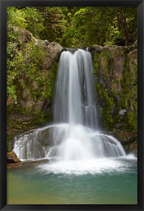 Framed Waiau Waterfall near 309 Road, Coromandel Peninsula, North Island, New Zealand Print