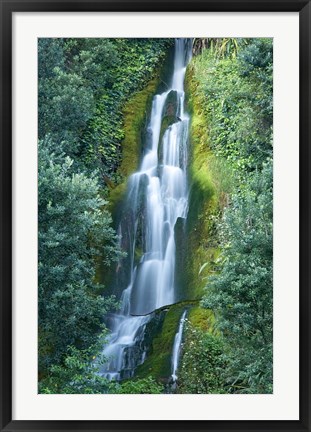 Framed Waterfall, Centennial Gardens, Napier, Hawkes Bay, North Island, New Zealand Print