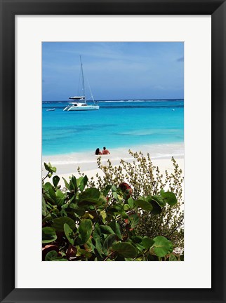 Framed Swimming the waters of Prickly Pear Island with Festiva Sailing Vacations Print