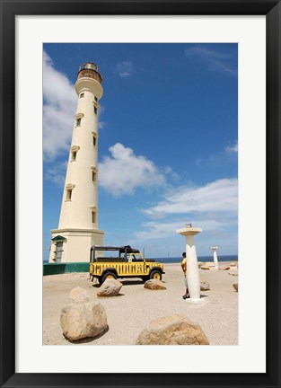 Framed California Lighthouse, Oranjestad, Aruba Print