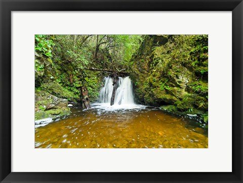 Framed New Zealand, South Island, Hurunui, Waterfall Print