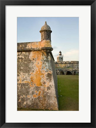 Framed Puerto Rico, Walls and Turrets of El Morro Fort Print