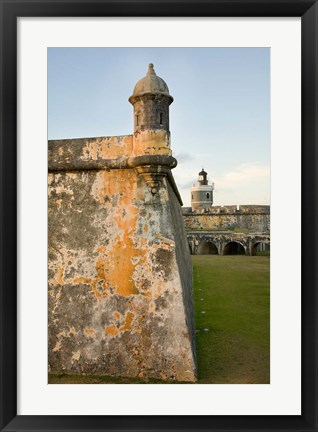 Framed Puerto Rico, Walls and Turrets of El Morro Fort Print