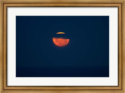 Framed Full moon, from Dunedin, South Island, New Zealand Print