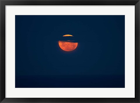 Framed Full moon, from Dunedin, South Island, New Zealand Print