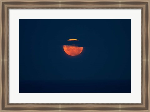 Framed Full moon, from Dunedin, South Island, New Zealand Print