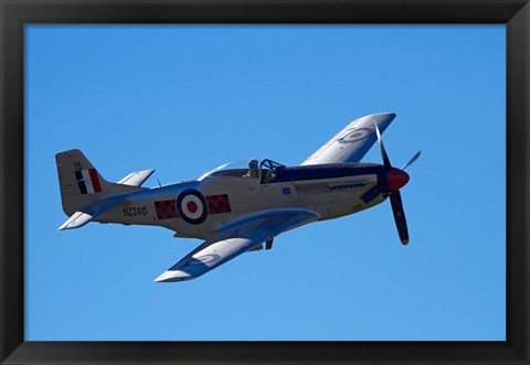 Framed P-51 Mustang, American Fighter Plane, War plane Print