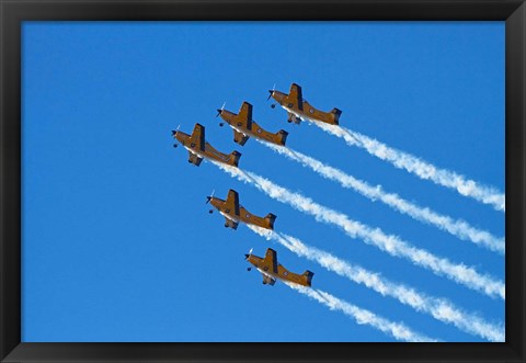 Framed Red Checkers Aerobatic Display Team with CT-4B Airtrainers Print