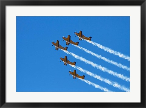 Framed Red Checkers Aerobatic Display Team with CT-4B Airtrainers Print